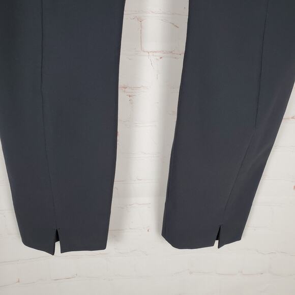 Vince Stitch Front Seam Ponte Legging Pants Sz L Dark Gray Side Zip Work Career - Picture 7 of 14